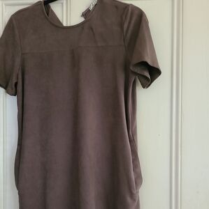 Chloe k brown suede dress